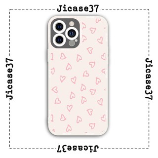 Ốp lưng iphone và samsung xiaomi oppo cạnh vuông Jicase heart pattern 