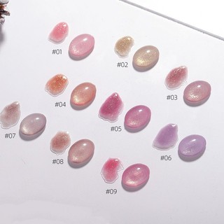 Sơn gel thạch nhũ,sơn thạch nhũ hồng 9 màu angels chai 15ml