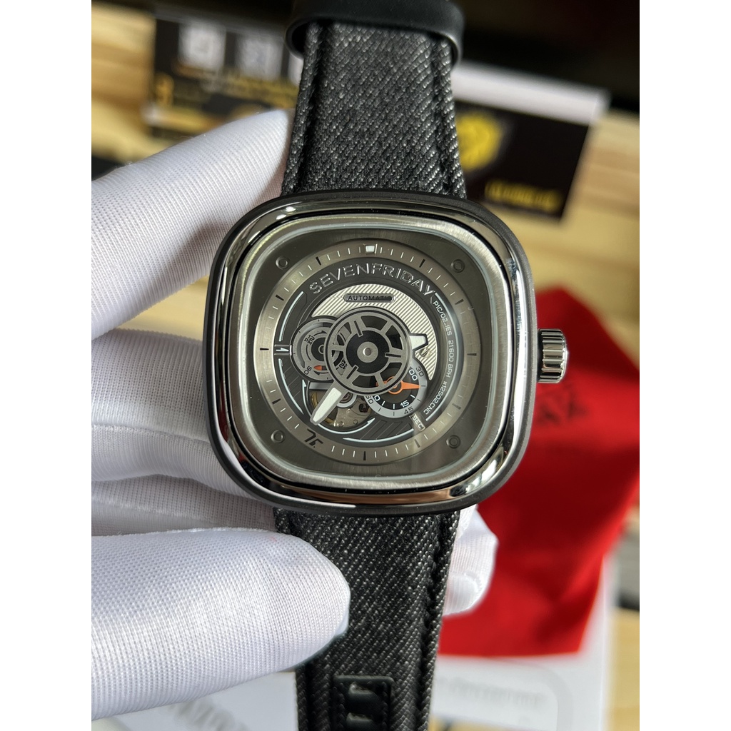 Đồng hồ nam Seven Friday 45mm máy cơ Nhật cao cấp, khung thép 316l, mặt ceramic, tặng kèm dây