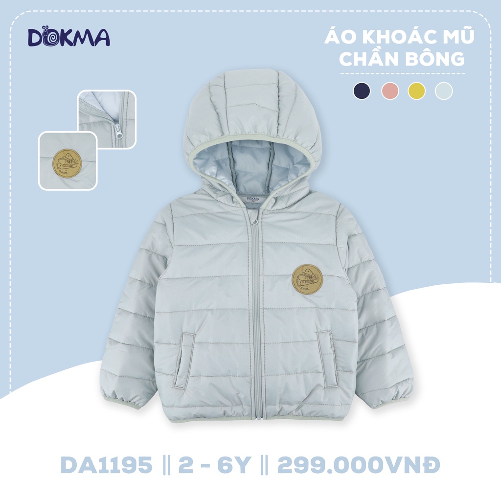 2-6Y Áo phao, áo khoác mũ chần bông Dokma DA1195