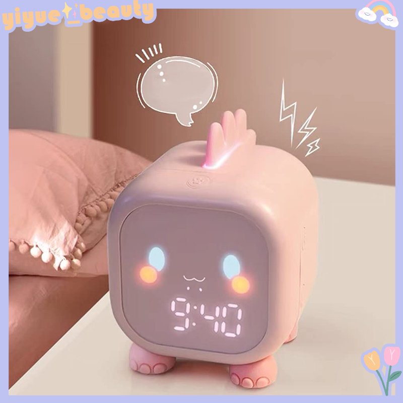 Đồng Hồ Báo Thức Kỹ Thuật Số Hình Khủng Long Có Đèn Ngủ Và Nhạc Tự Động Đo Nhiệt Độ Cho Bé