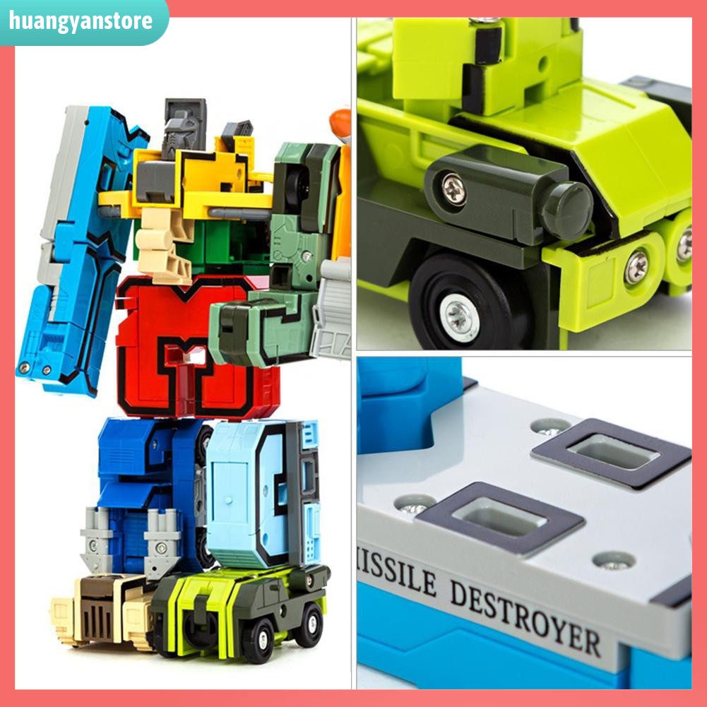 HY/ Set 10 số lắp ráp robot biến hình 41cm x 28.5cm x 6cm