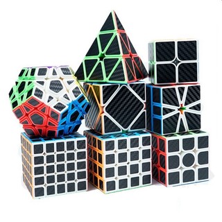Rubik Carbon MoYu Meilong 2x2 3x3 4x4 5x5 Tam Giác 12 Mặt Skewb Square-1 SQ-1 Megaminx Pyranminx Cube