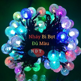 Đèn nháy bi bọt 8m nhiều màu dây đèn chery ball trang trí tết noel