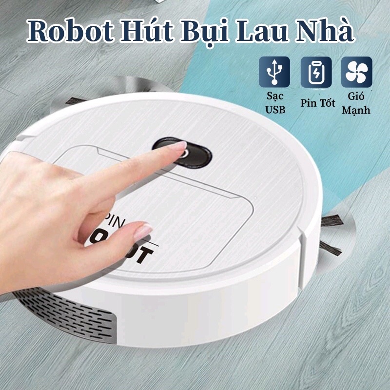 MÁY ROBOT HÚT BỤI thông minh hút bụi lôi kéo 3 trong 1 tự động hóa kiểu mới giá rẻ hiện đại thông minh cho gia đình!