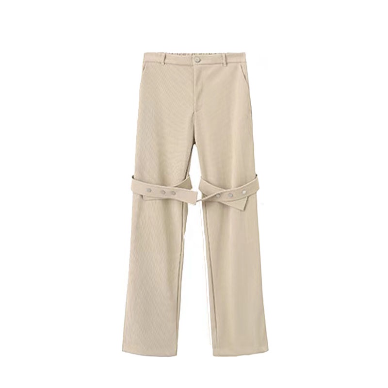 Quần ống rộng Lưng Cao Thời Trang Đường Phố Cá Tính Cho Nữ