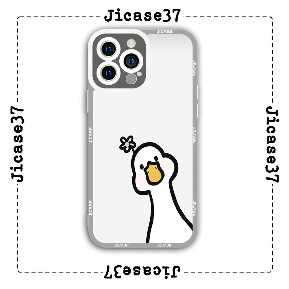 Ốp lưng iphone cạnh vuông Jicase chú vịt 6plus/6s/6splus/7/7plus/8/8plus/x/xs/11/12/pro/max/plus/promax