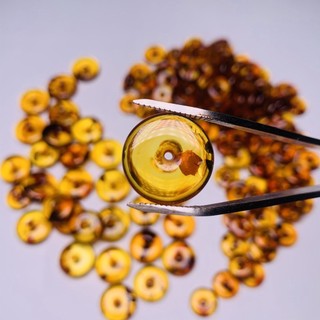 Mặt Điếu Hổ Phách tự nhiên 14mm