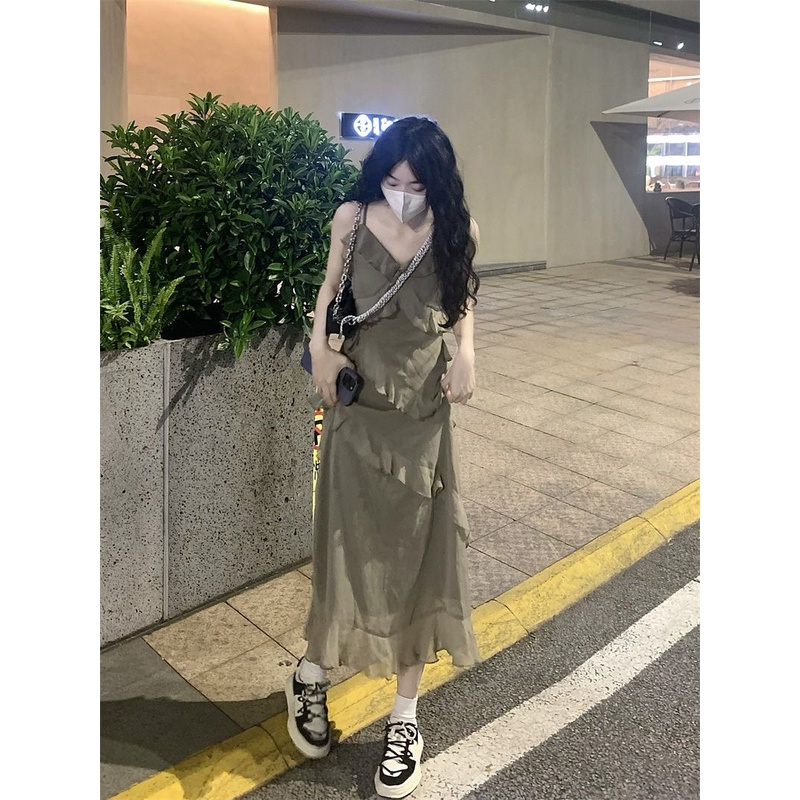 Đầm Dài Xếp Nếp Thiết Kế Sang Trọng Cho Nữ