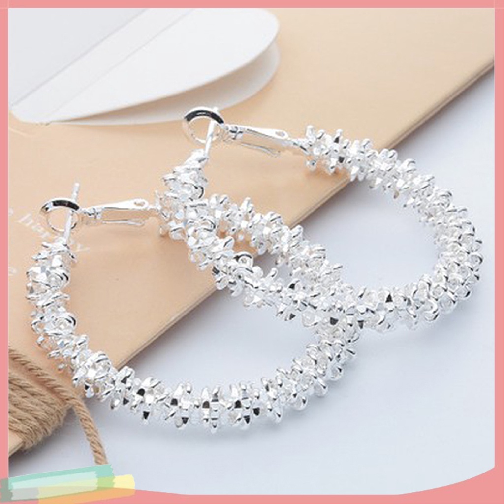 Đôi Khuyên Tai Hình Vòng Tròn Lớn Độc Đáo Thời Trang Cho Nữ