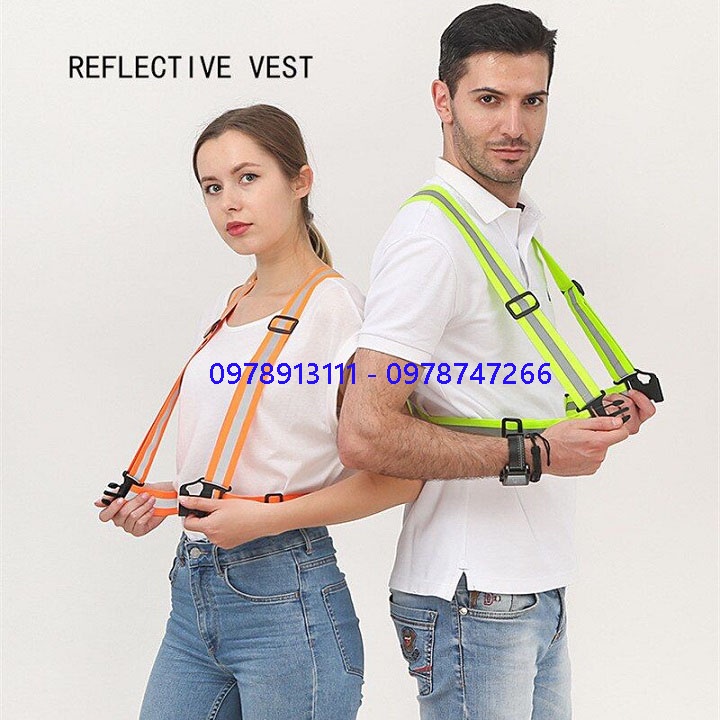 Dây Đai Phản Quang, Áo Phản Quang An Toàn Lao Động , Áo Dây Thun Phản Quang 3M Nam Nữ Đi Phượt/ Đi Xe Máy/ Đạp Xe Đạp/ T