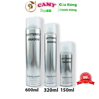 Gôm xịt tóc nam Butterfly Shadow150ml,320ml, 600ml , Gôm bạc giữ nếp tạo kiểu nam nữ chính hãng Camy shop68