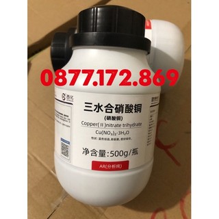 Hoá chất cu2 copper nitrate trihydrate xilong chai 500g cas 10031-43-3