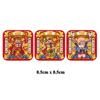 6 Tem decal dán tết 8.5x8.5cm nhiều mẫu