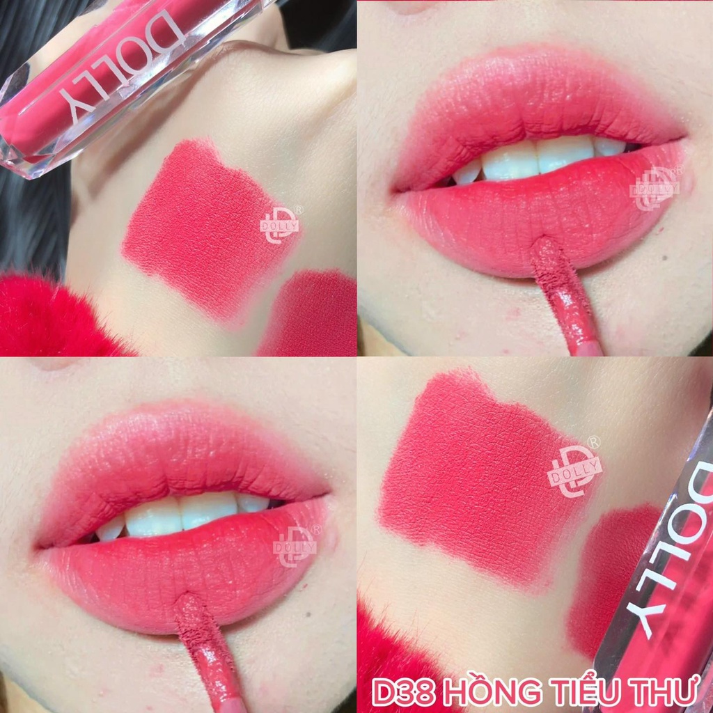 Son Kem Lì DOLLY DIAMOND VELVET Không Chì Cao Cấp NEW 2022 Màu Hồng Tiểu Thư