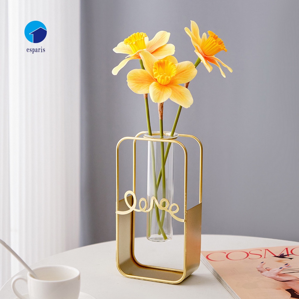 Túi Đựng Đồ Dùng Cao Cấp Tiện Dụng| Set 2 Bình Hoa Thủy Tinh Khung Kim Loại Hình Ngôi Sao Không Phai Màu