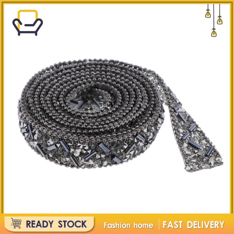 Cuộn Ruy Băng Đính Pha Lê Trang Trí Quần Áo Màu Vàng 1yd