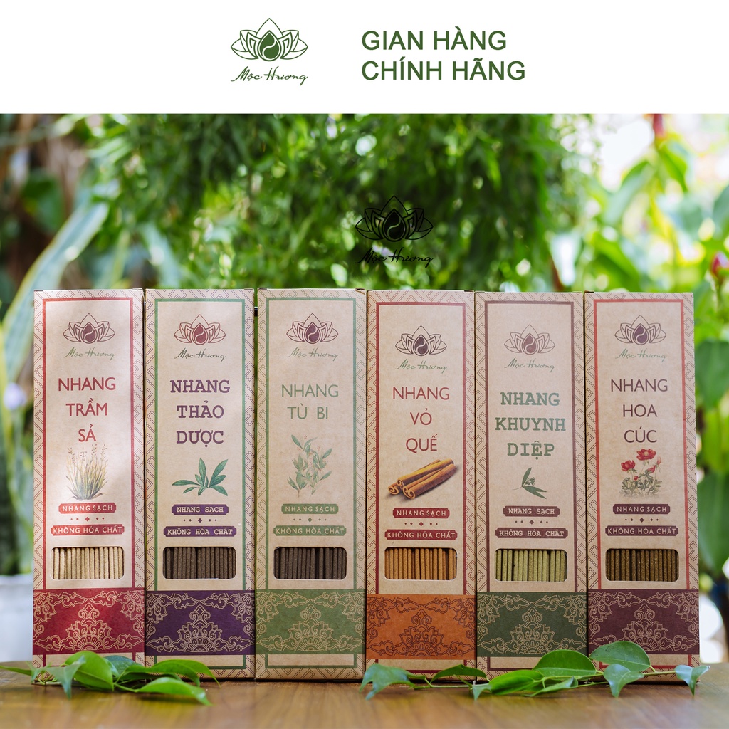 Nhang sạch Mộc Hương cỡ 40cm - 100% từ thiên nhiên, mùi dễ chịu, không hóa chất.
