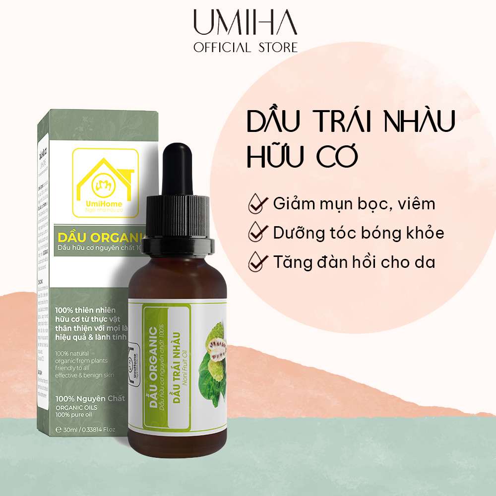 [Mã FMCGT1 giảm 15k đơn 0đ] Dầu Trái Nhàu Nguyên Chất Umiha Hữu Cơ | Noni Oil 100% Organic 30ml