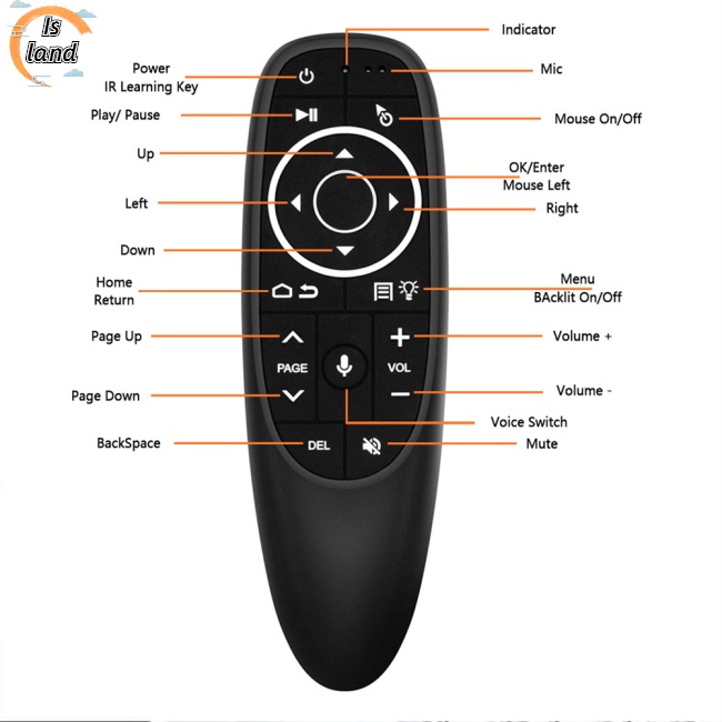 Điều Khiển Từ Xa G10s Pro Bts Tv 6-axis Không Dây Có Đèn Nền (Không Bao Gồm Pin)