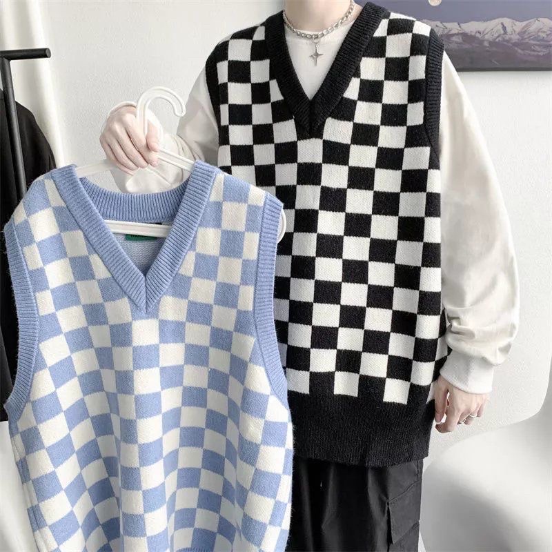 Áo Gile Caro Đen Unisex