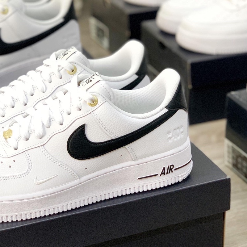 (AUTH) - Giày Nike Air Force 1 Low '07 LV8 40th Anniversary White Black DQ7658-100