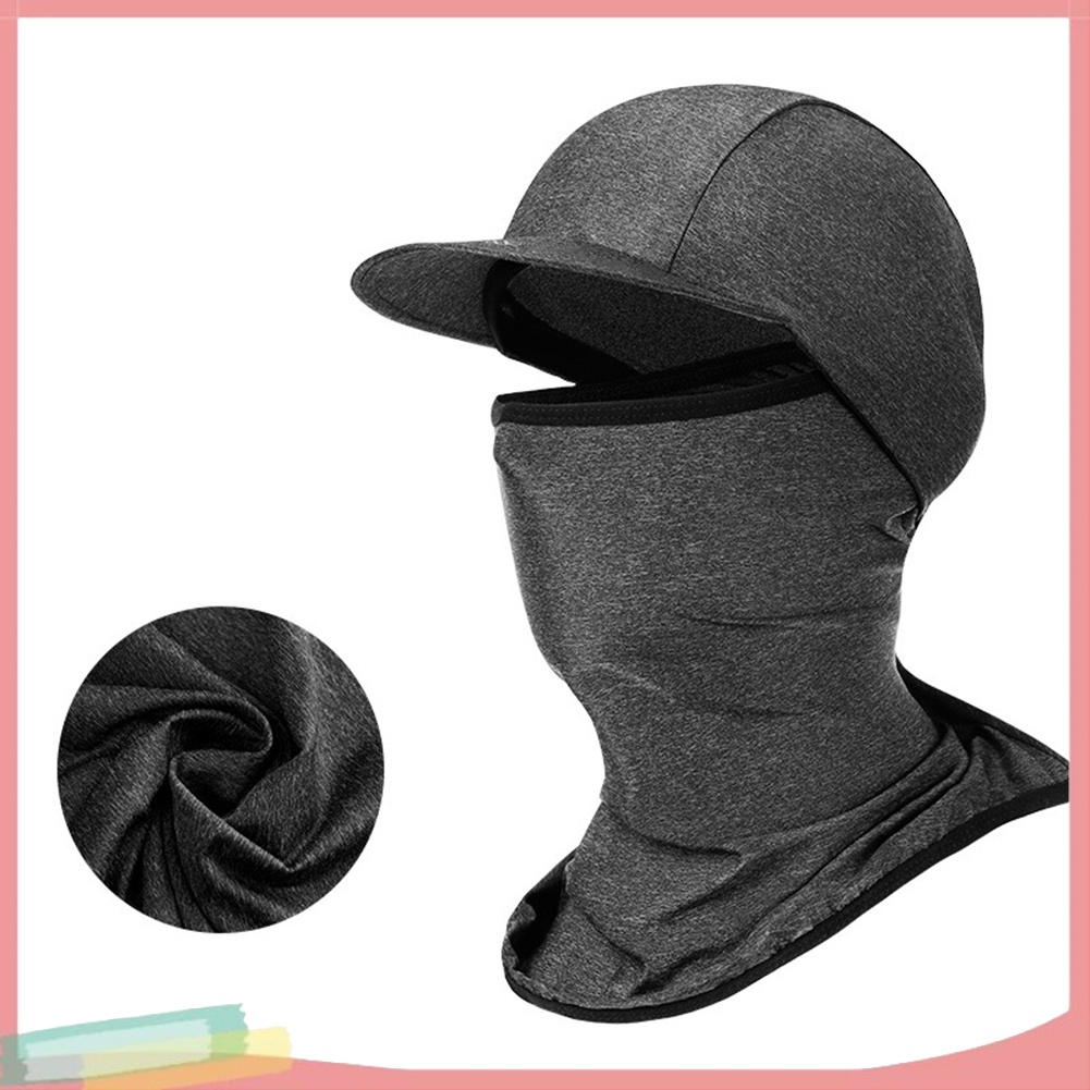 Mũ đội chống nắng có vành kèm khẩu trang che mặt cổ dành cho người đi xe đạp