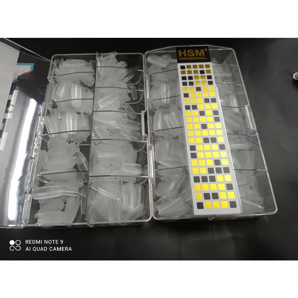 Móng úp hsm lẻ size nhám vuông trong, móng úp nhám vuông trong lẻ size