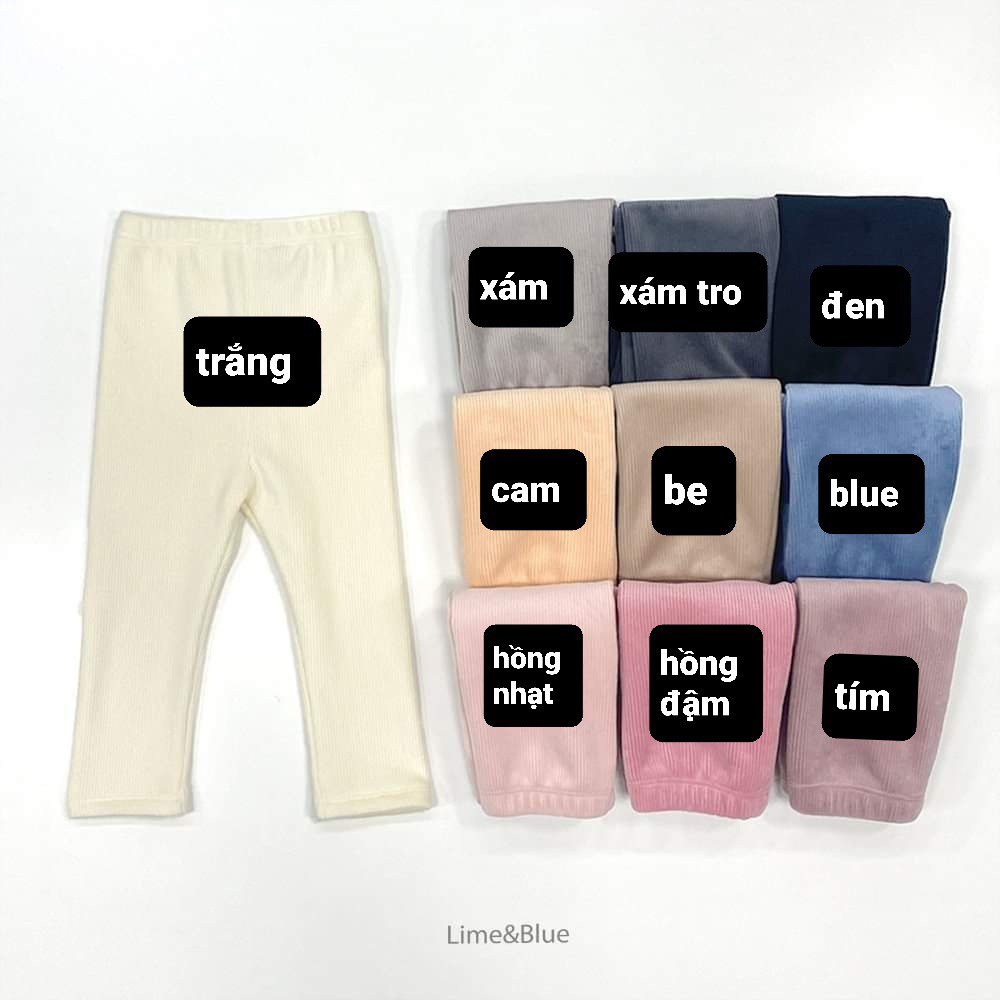 Lime&Blue Legging lót lông cho bé Hàn Quốc