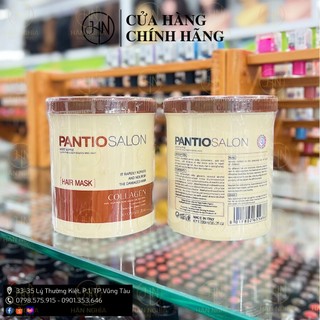 Hấp dầu, Kem ủ tóc Pantio Salon Collagen 1000ml dành cho tóc hư tổn, khô xơ, chẻ ngọn dụng cụ chăm sóc tóc