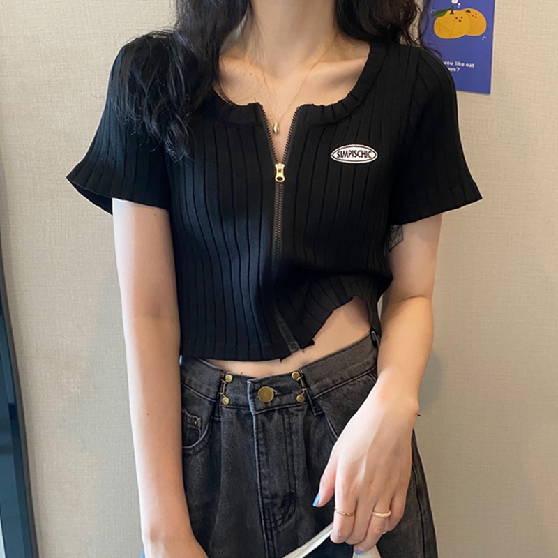 NRVP Áo Thun Nữ Ngắn Tay Gợi Cảm Thời Trang Mùa Hè Hàn Quốc 2023