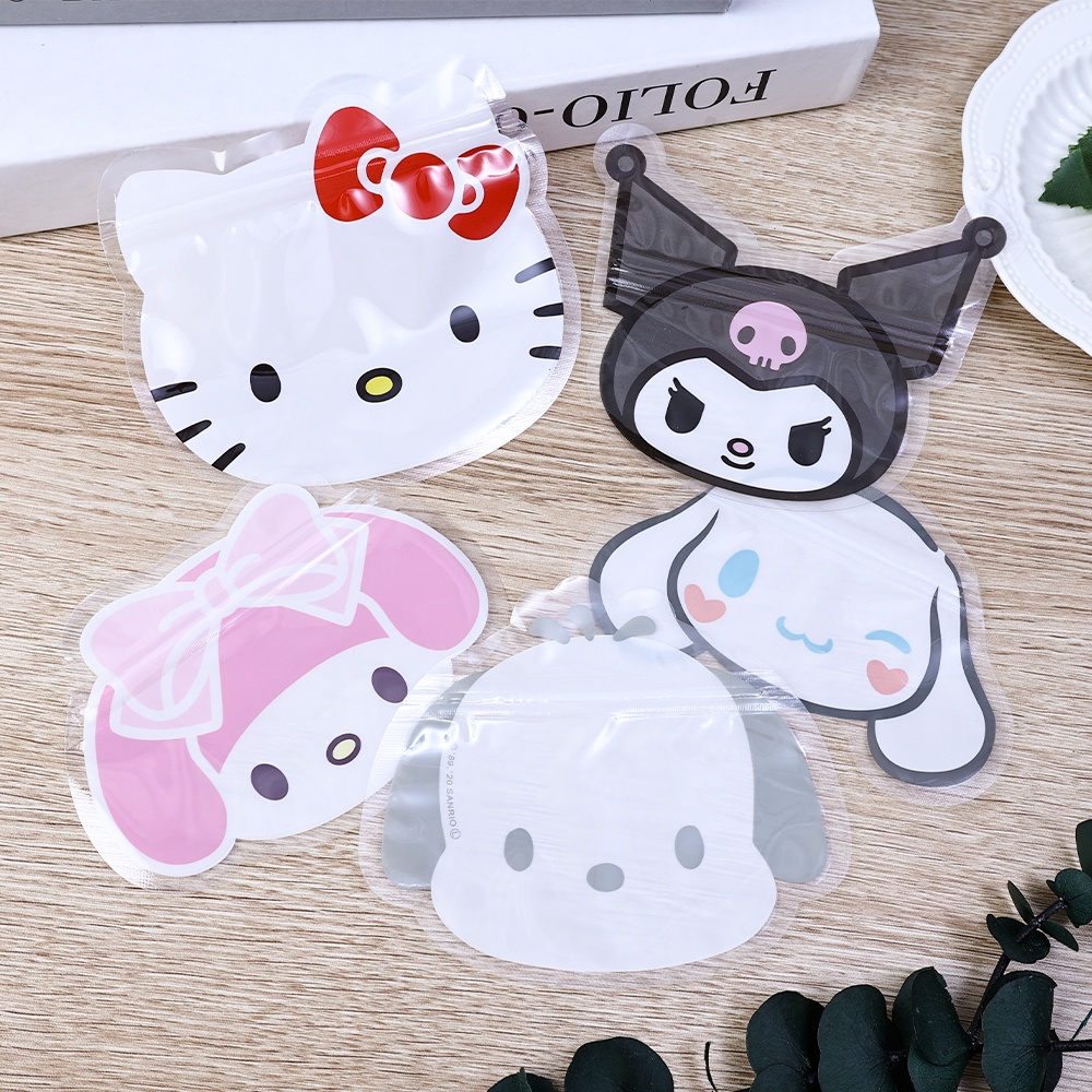 Bộ 5 Túi Zip Đựng Kẹo Họa Tiết Hoạt Hình Dễ Thương Cho Bé Gái
