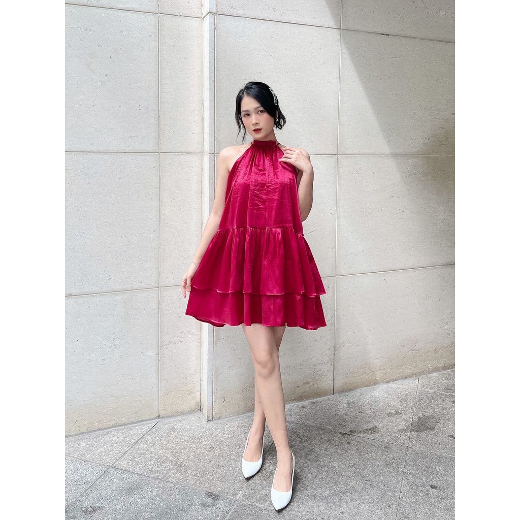 Đầm nữ cổ yếm thiết kế hai tầng YADA DRESS - GOÛT DE JUN