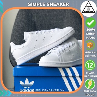 Giày Stan Smith All White 🔴FREESHIP🔴 Adidas Stan Smith Full Trắng Chính Hãng - Gót Trắng Unisex Chuẩn Auth [S75104]