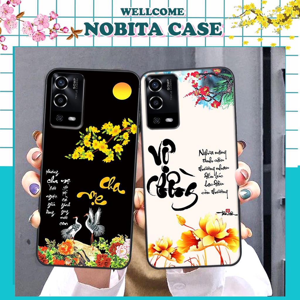 Ốp Oppo A54 / A55 in hình 3D thư pháp,tài lộc ,bình an,bền,đẹp