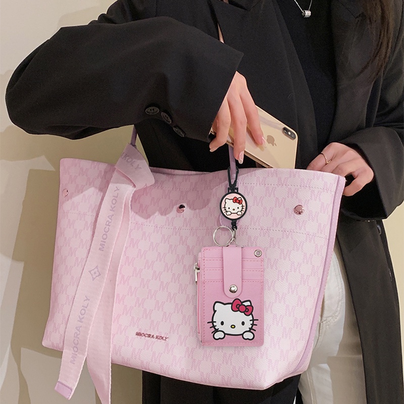 Ví Đựng Thẻ Đa Năng Có Dây Đeo Họa Tiết Hoạt Hình Dễ Thương