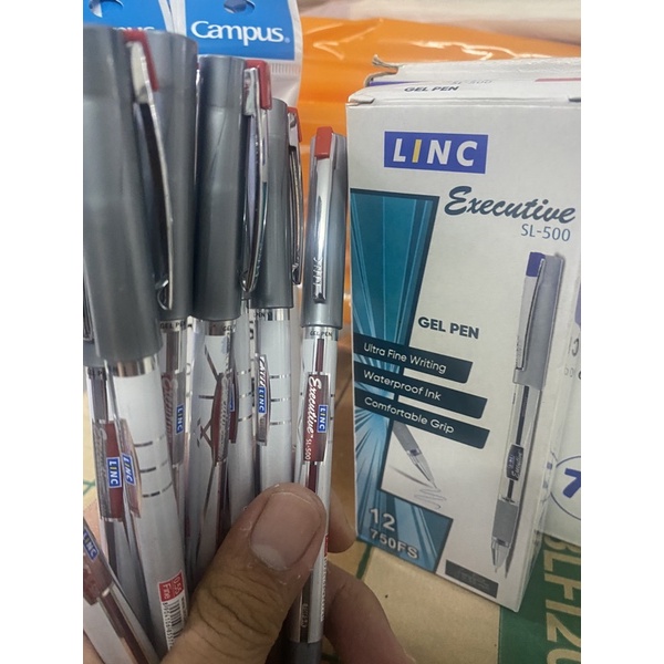 Bút Bi Nước Linc Executive Văn Phòng Mực Gel Màu Đen xanh  Ngòi 0.7 mm Văn Phòng Sinh viên Học Sinh