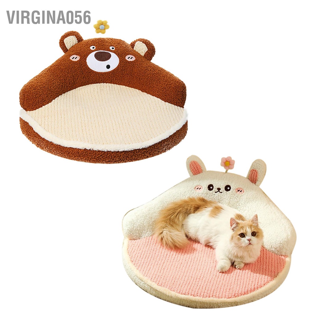 Có thể bán buôn Mèo Ngủ Thảm Mềm Ấm Chống Trơn Trượt Có Thể Giặt Thú Cưng Dễ Thương Giường Miếng Lót Kèm Gối Cho Thỏ Con Chó Virgina056 Hàng giao ngay