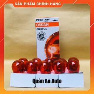 (Nhập khẩu chính hãng) Bóng Đèn Xi nhan 1 Tim OSRAM Original PY21W 12V BAU15S (Chân Xéo)