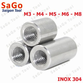 Ống nối ty ren inox - Nối ren INOX 304 M3 M4 M5 M6 M8 M10 loại tốt