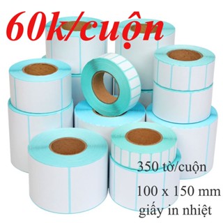 GIẤY IN NHIỆT A6 (100x150mm),Decal Gấy in đơn hàng TMĐT Tem vận chuyển