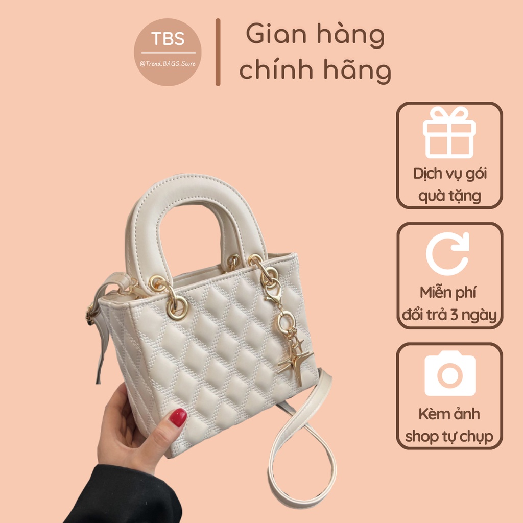 Túi đeo chéo vân thoi vuông - Hàng loại 1 - TB.Store DC480 19x15x9