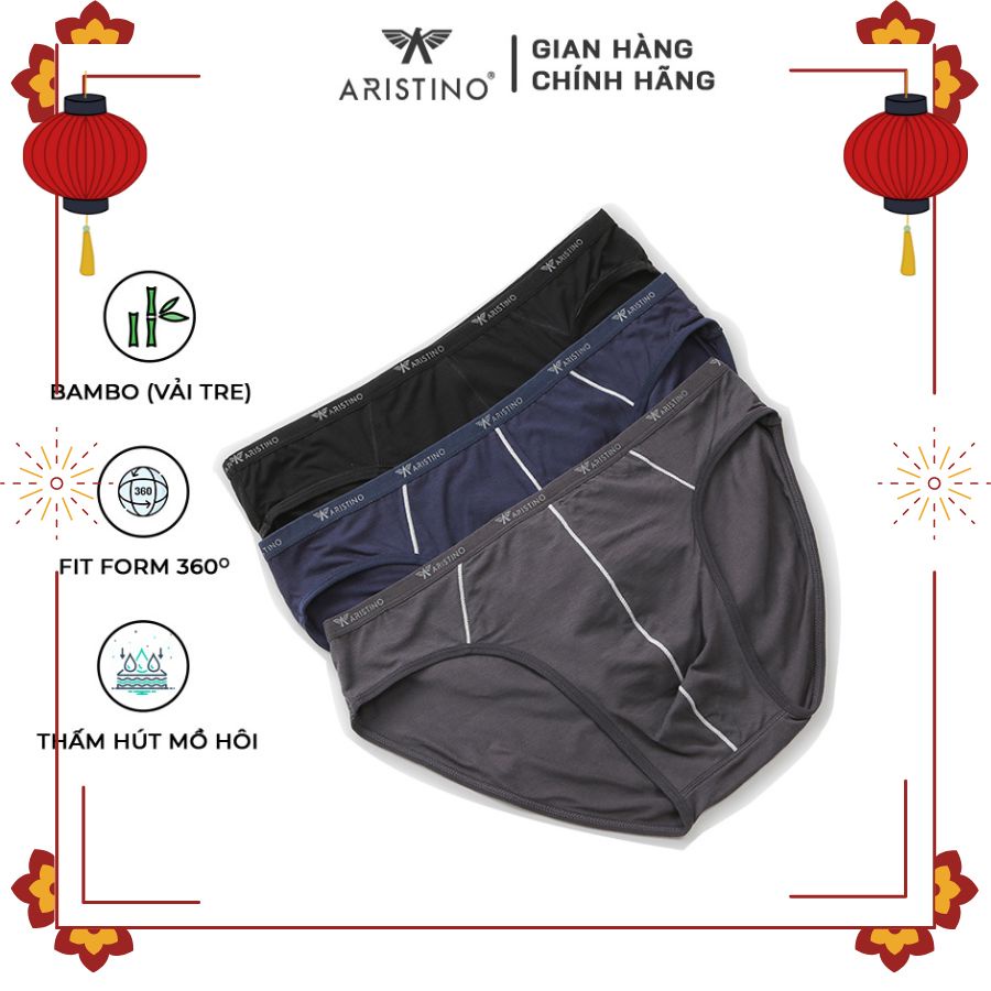 Quần sịp nam ARISTINO tam giác, quần lót nam chất liệu bamboo kháng khuẩn, thông hơi khử mùi co giãn 4 chiều- AC06