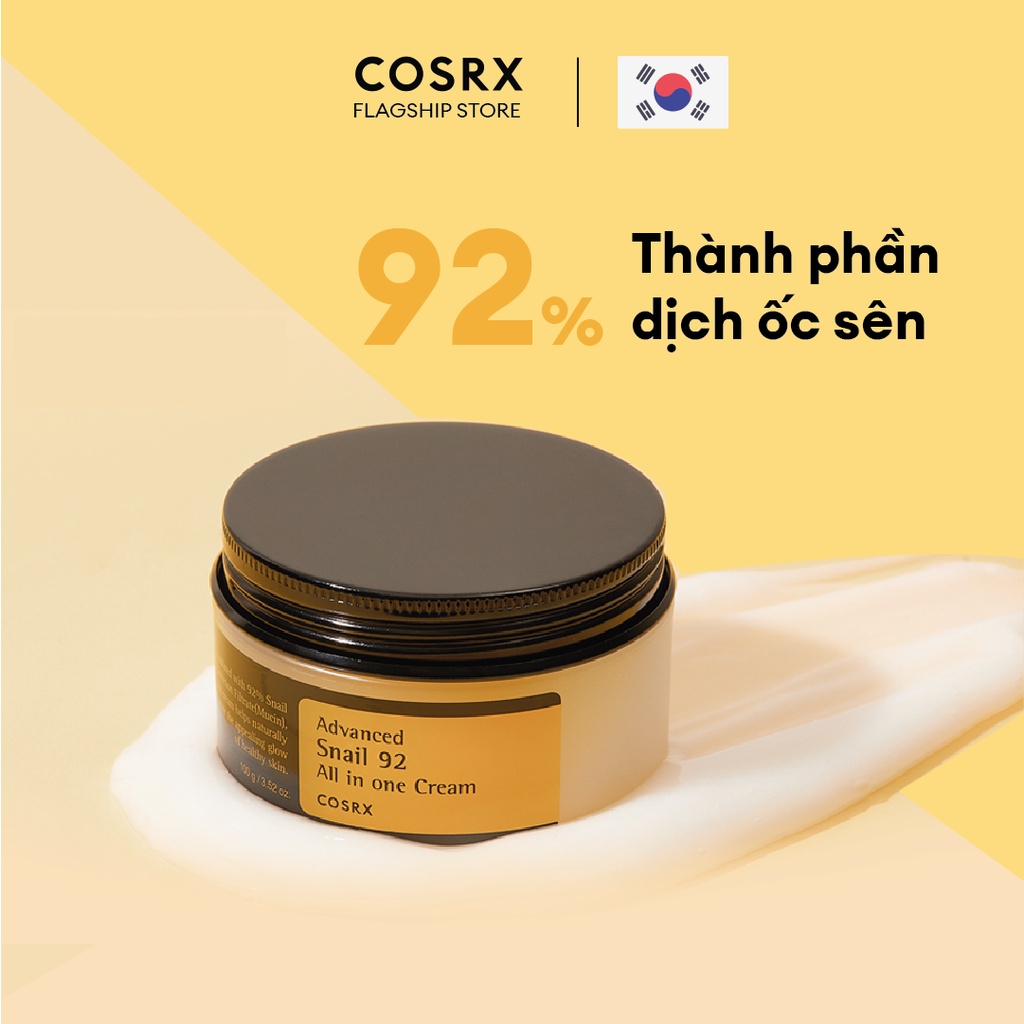 Kem Dưỡng Ẩm Tái Tạo và Phục Hồi Da (92% Ốc Sên) COSRX Advanced Snail 92 All in one Cream 100g