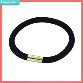 HY/ Set 10 Dây Buộc Tóc Co Giãn Màu Đen Cho Nữ