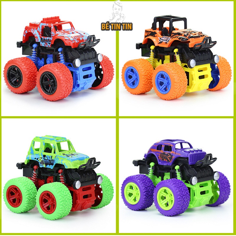 Xe ô tô đồ chơi cho bé trai, xe địa hình bánh đà nhào lộn 360 độ chạy đà cực mạnh bằng nhựa ABS