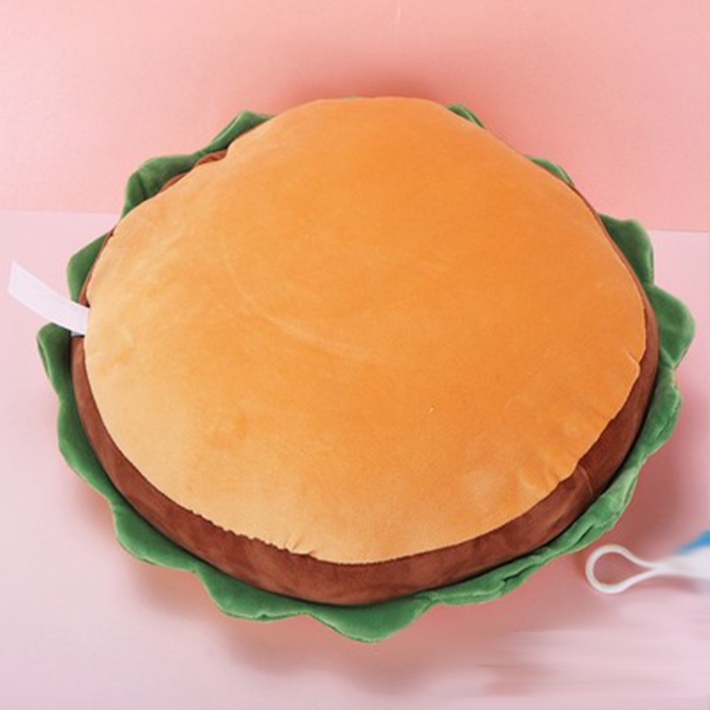 MINISO thú bông hamburger nhồi bông gối tựa lưng bánh hamburger đồ chơi