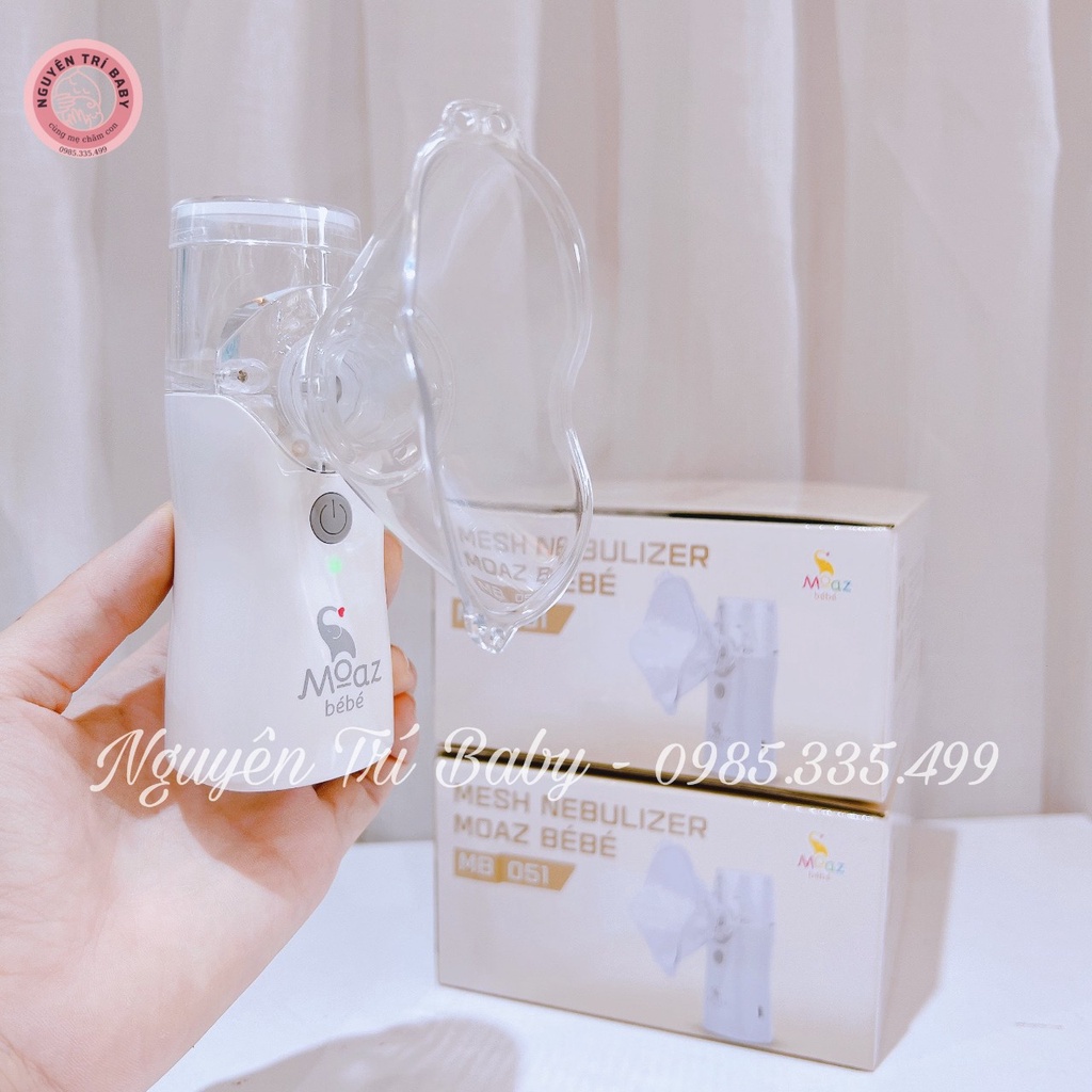 Máy xông khí dung mini cầm tay Moaz bébé MB-051, Model MY – 126 hỗ trợ xông mũi họng cho trẻ em và người lớn