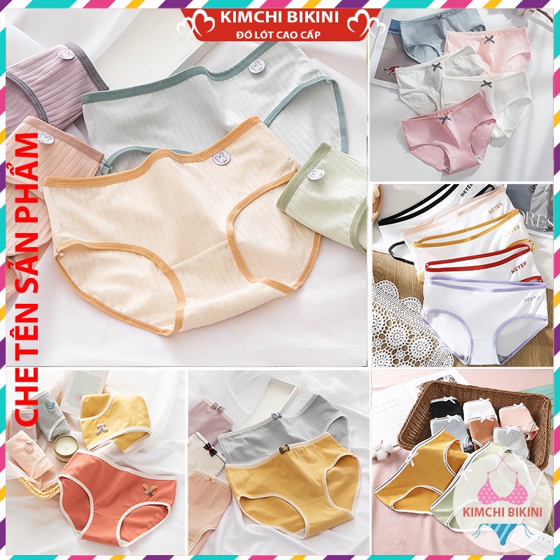 quân lót nữ đáy cotton chống viêm nhiều màu sắc mẫu mã đa dạng KIMCHIBIKINI quần lót đen thấm hút mồ hôi xinh đẹp QL074