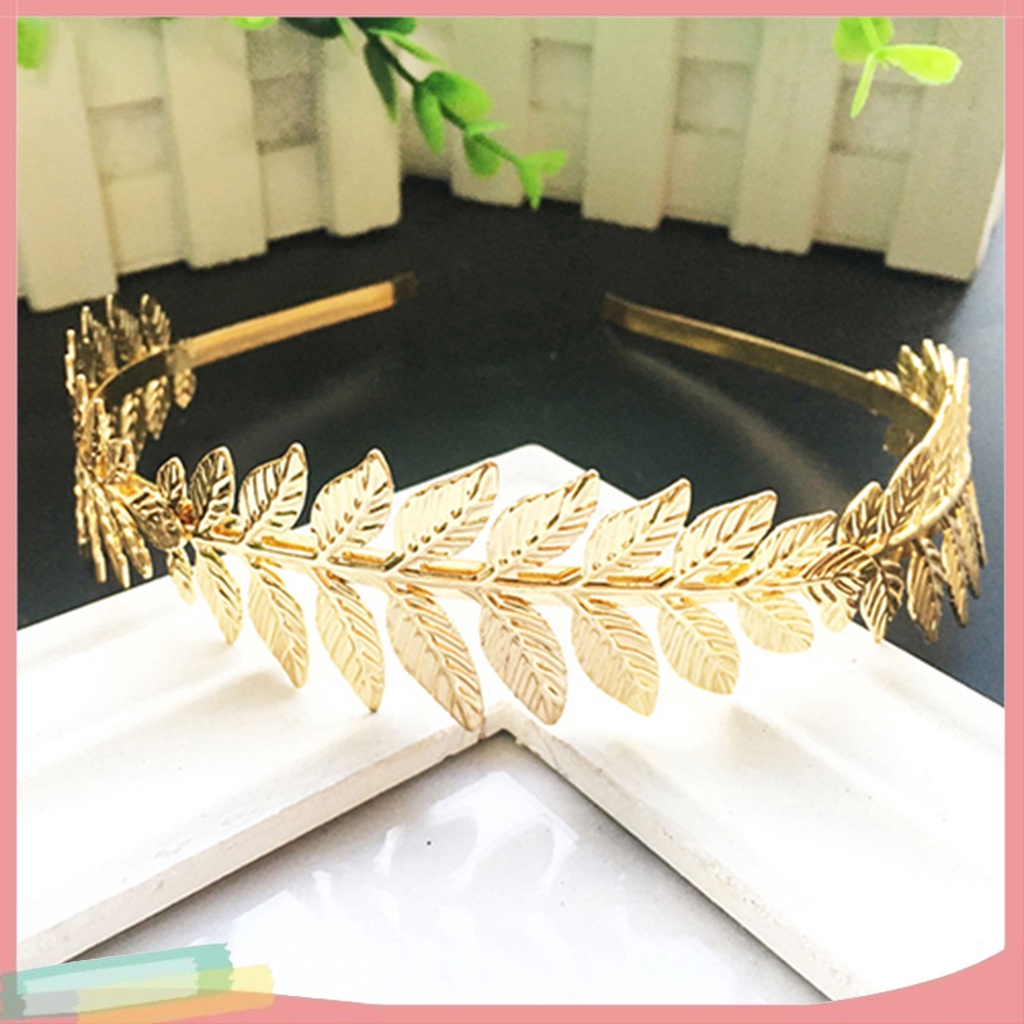 Băng đô cài tóc hình vòng lá thời trang cá tính cho nữ